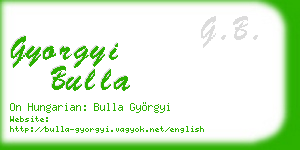 gyorgyi bulla business card