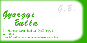 gyorgyi bulla business card